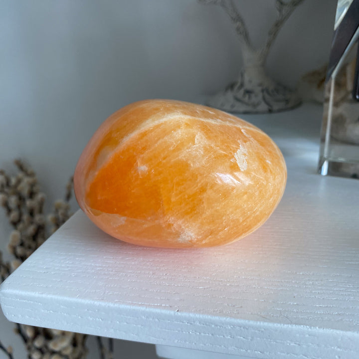 Large Orange Calcite Polished Freeform #2 - Energy