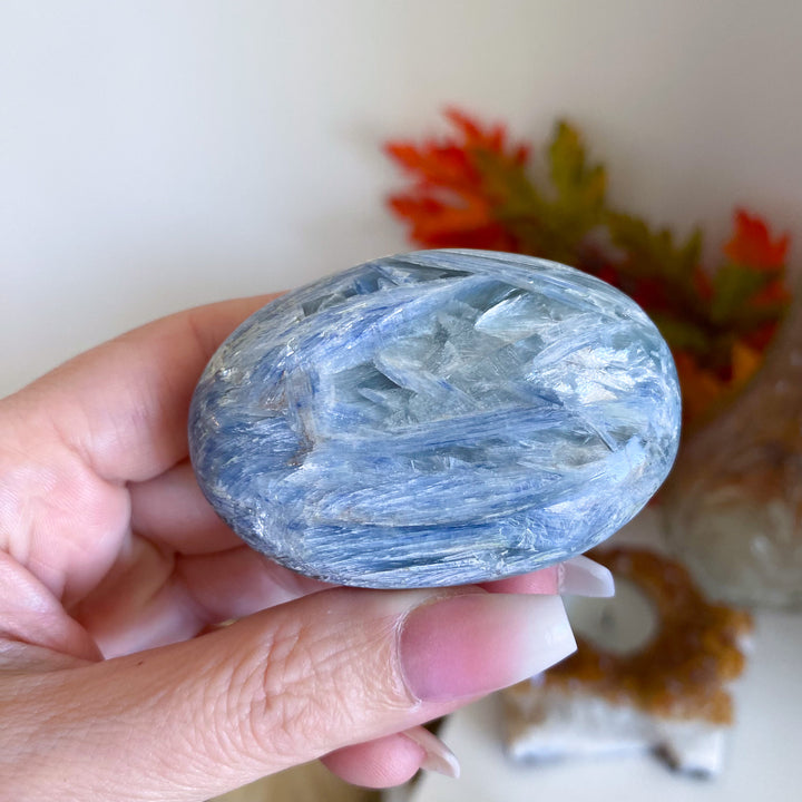 Blue Kyanite Palm with Inclusion 