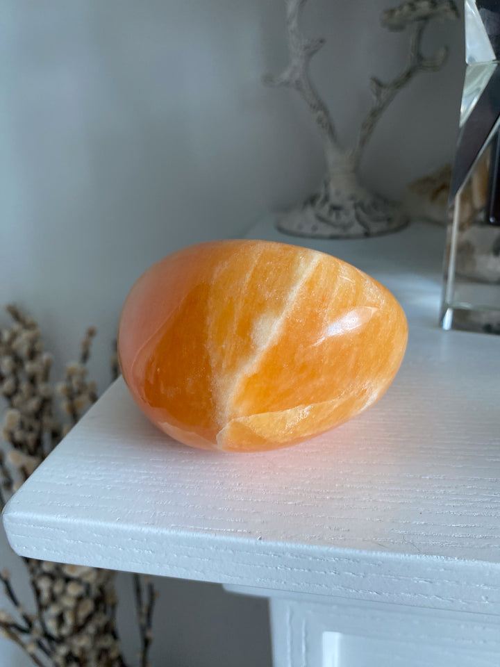 Large Orange Calcite Polished Freeform #2 - Energy