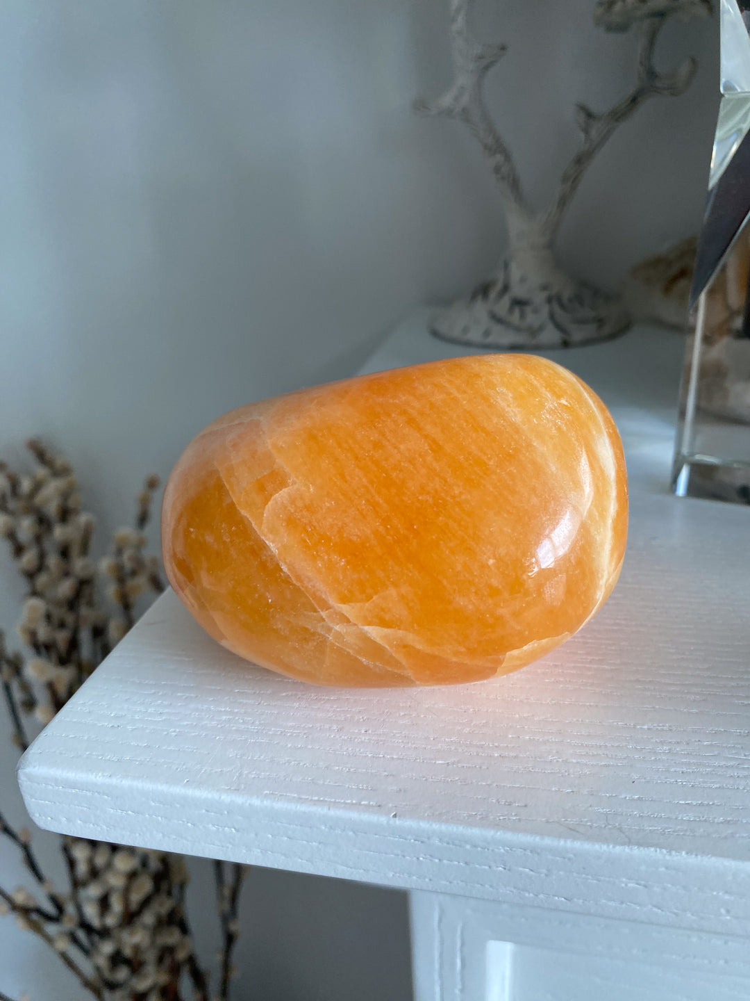 Large Orange Calcite Polished Freeform #2 - Energy