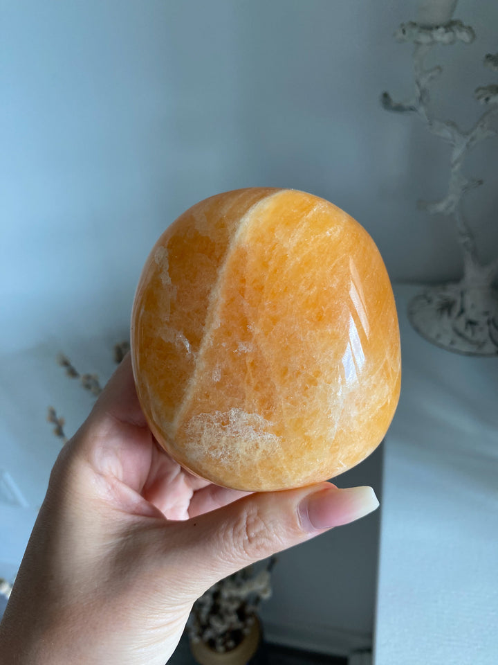 Large Orange Calcite Polished Freeform #2 - Energy