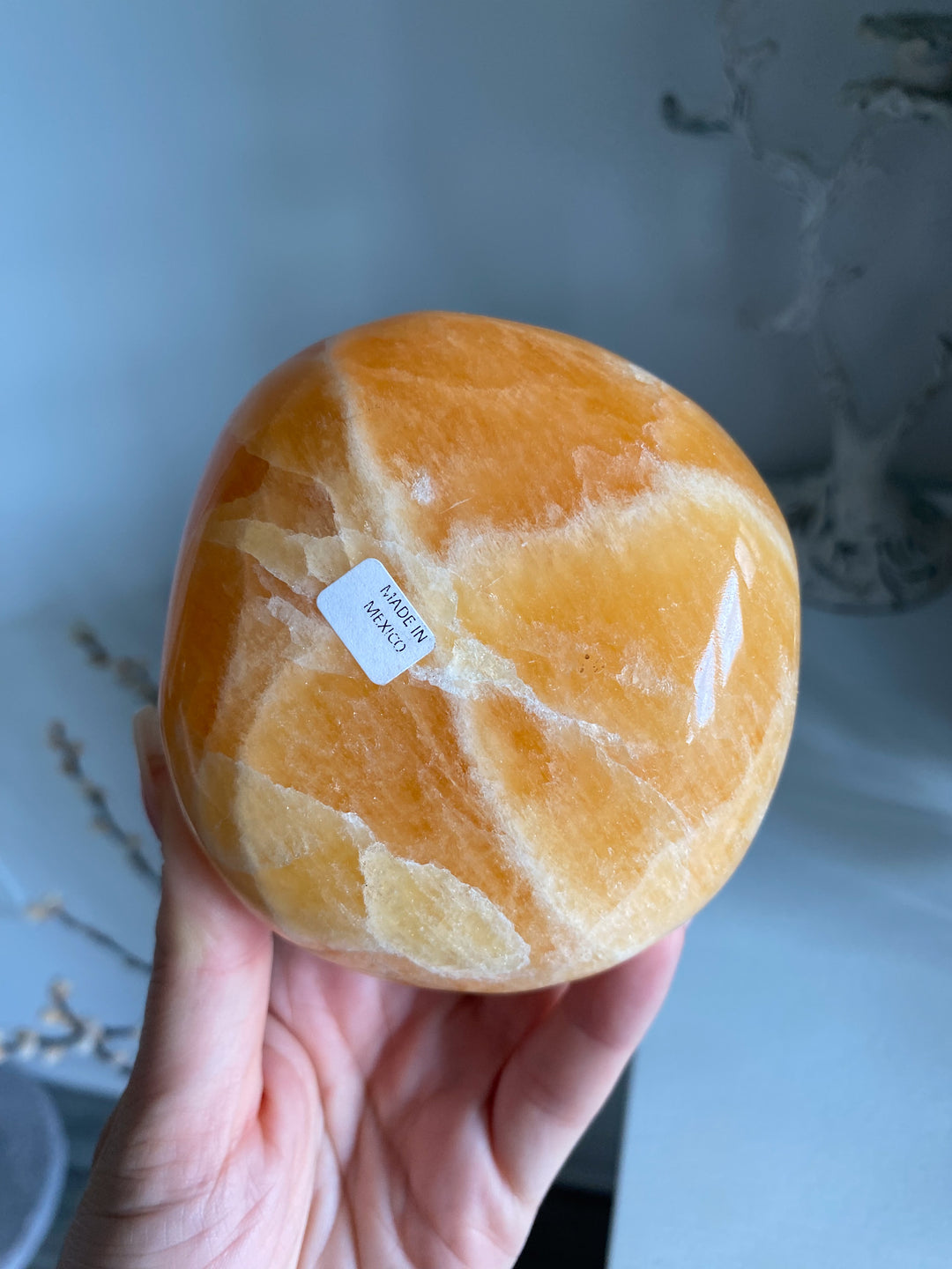 Large Orange Calcite Polished Freeform #2 - Energy