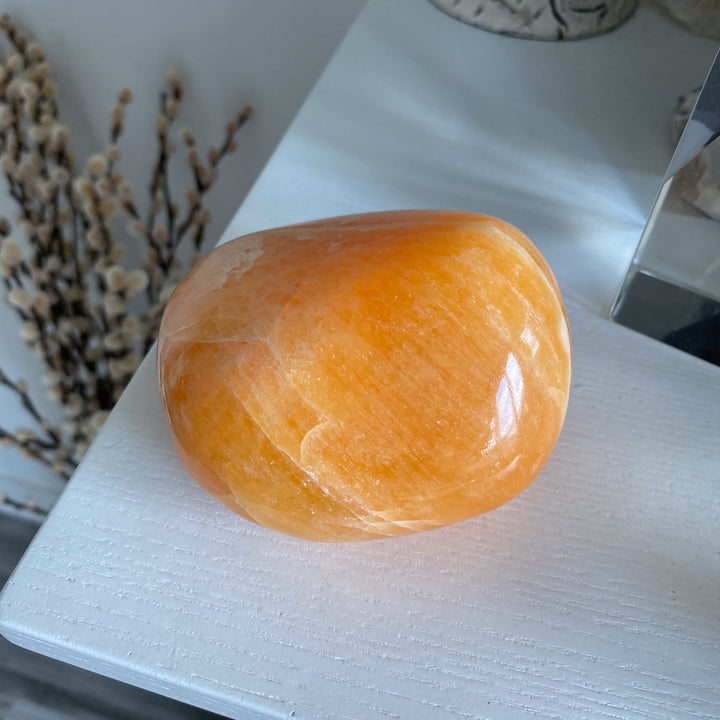 Large Orange Calcite Polished Freeform #2 - Energy