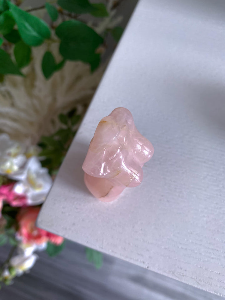Hematite Inclusion Rose Quartz Goddess Body