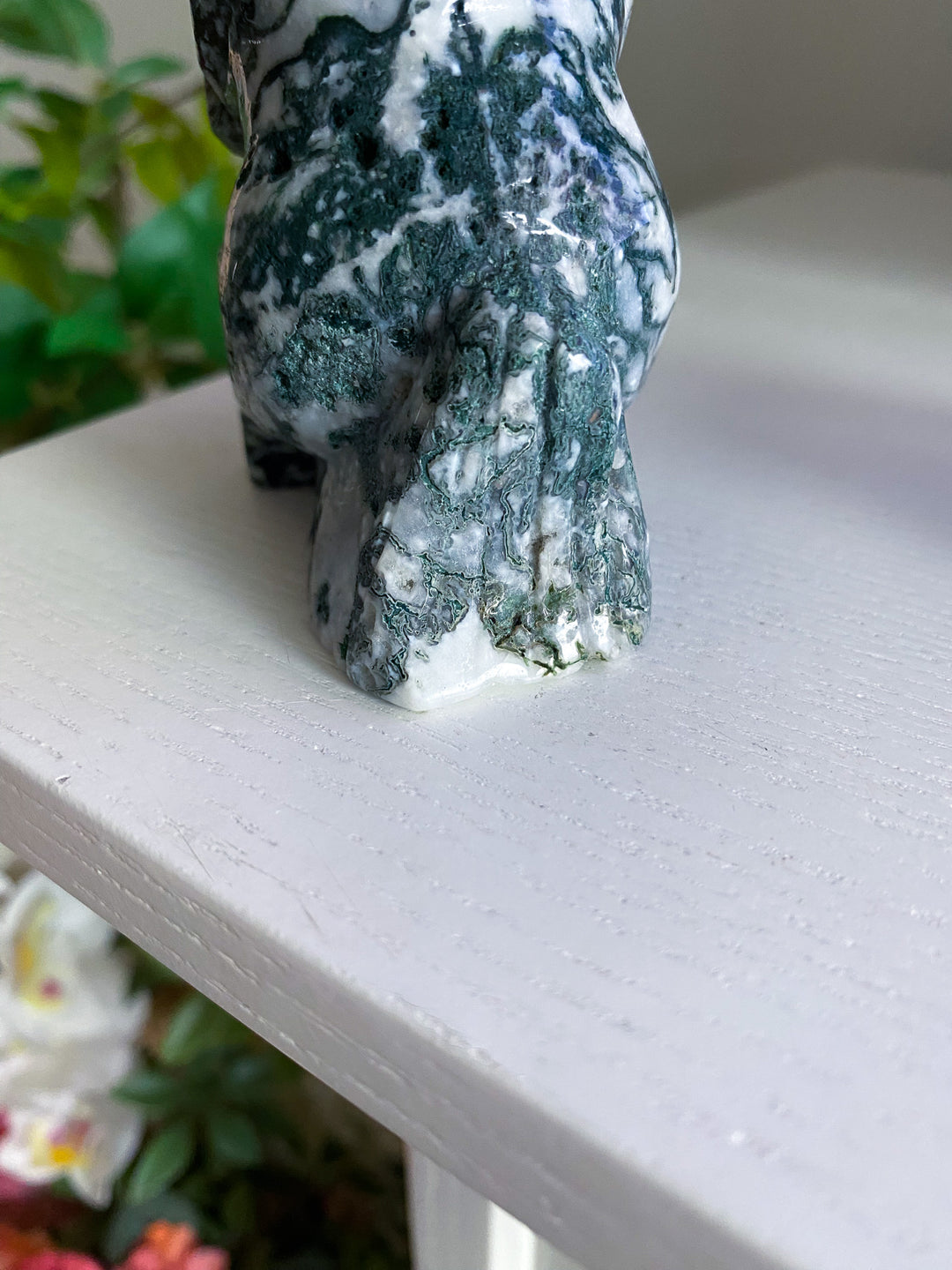 Large Inclusion Moss Agate Horse 