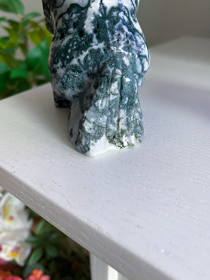 Large Inclusion Moss Agate Horse 