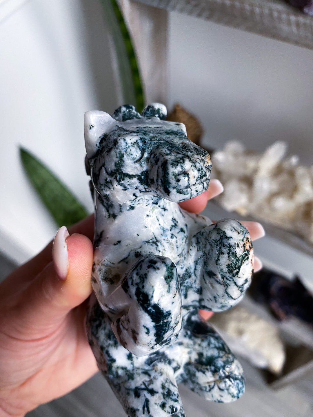Large Moss Agate Horse 