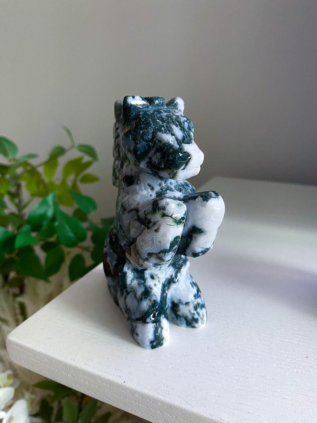 Large Moss Agate Horse 