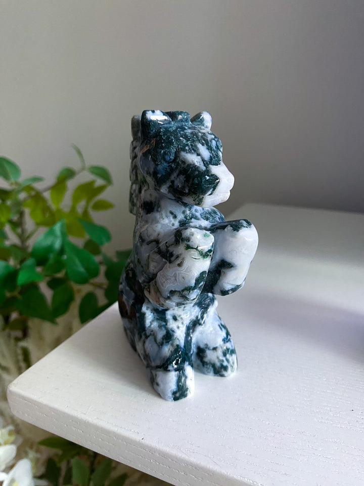 Large Moss Agate Horse 