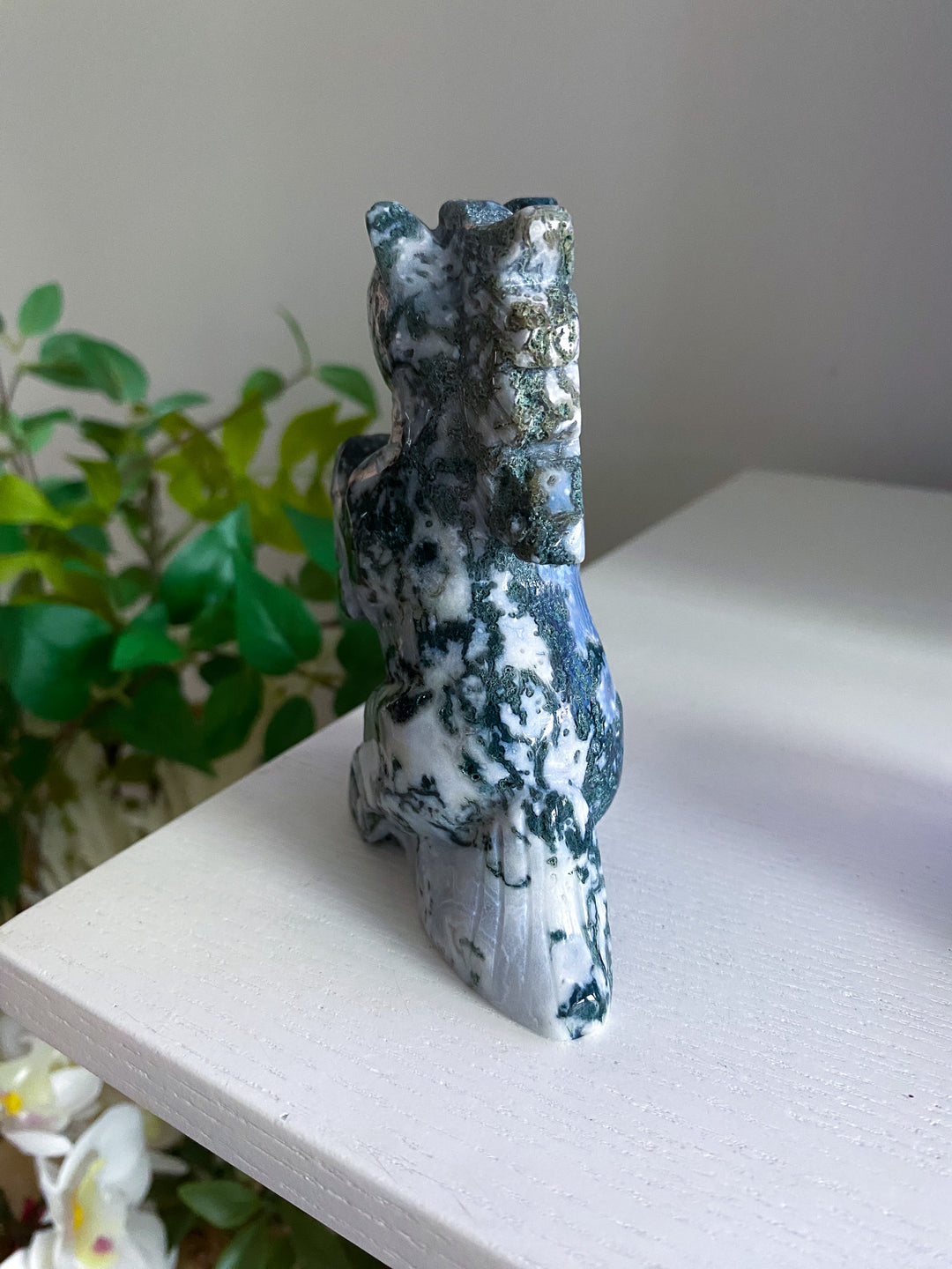 Large Moss Agate Horse 