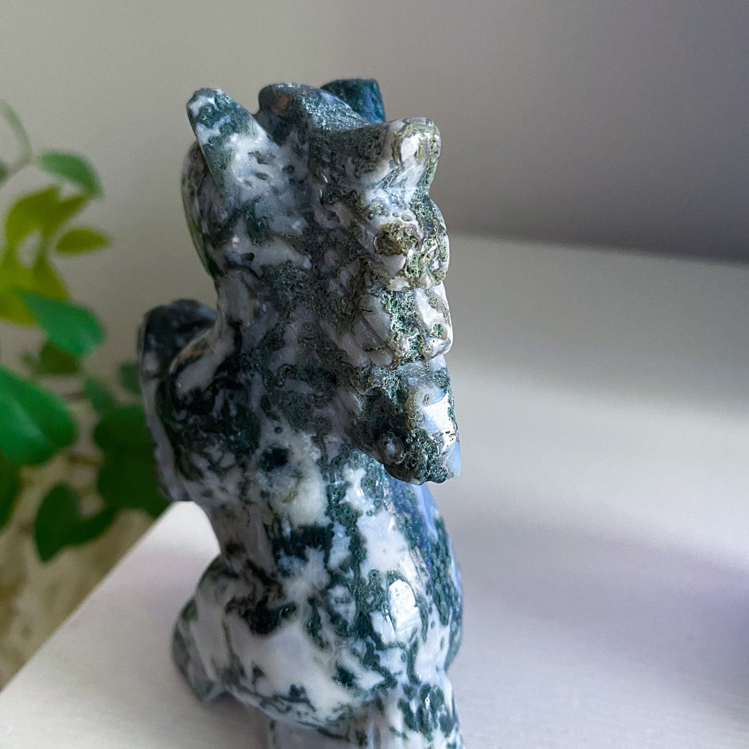 Large Moss Agate Horse 