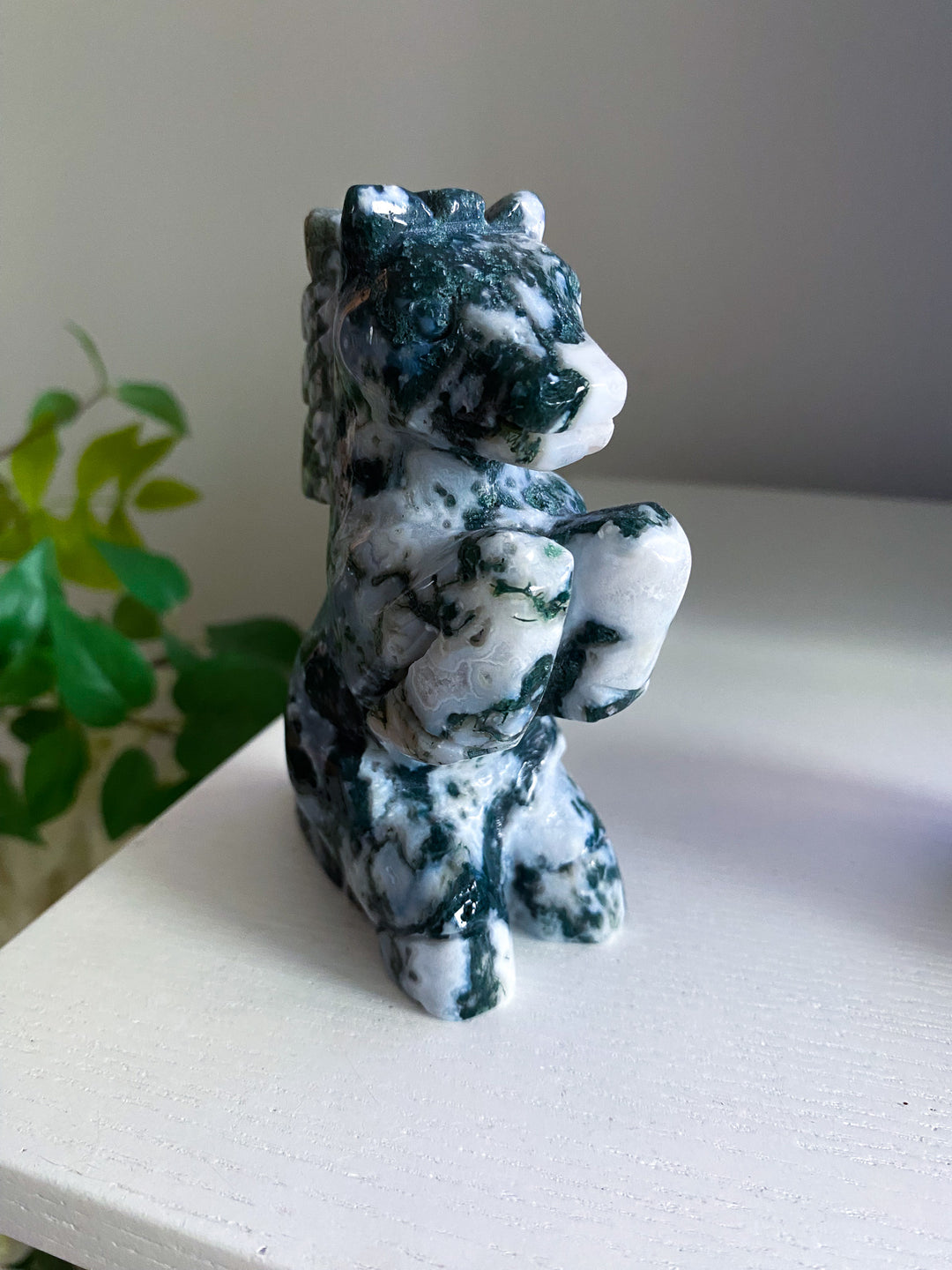 Large Moss Agate Horse 