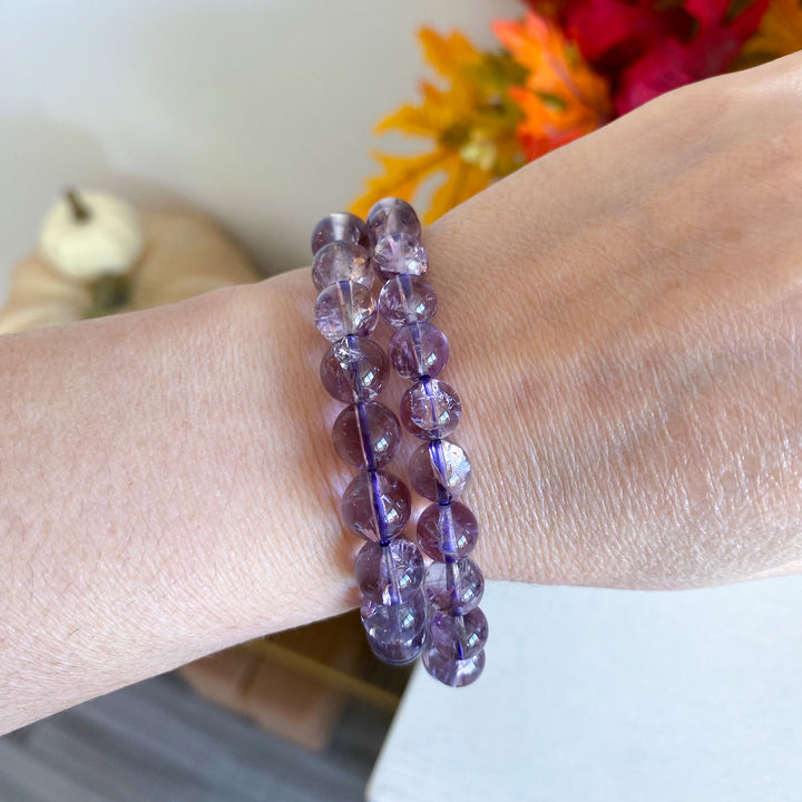 Glassy Amethyst 8mm Bracelet