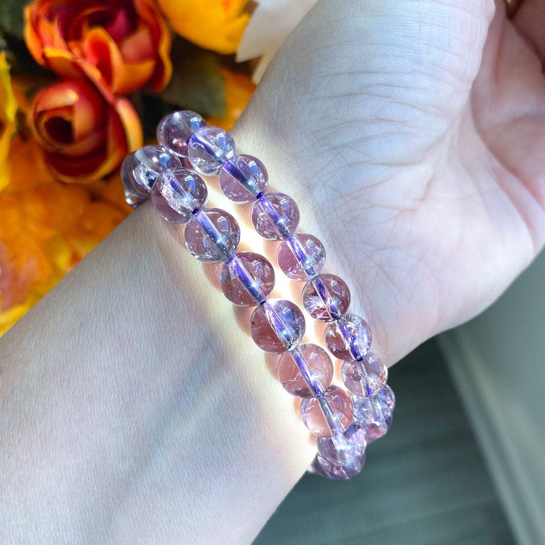 Glassy Amethyst 8mm Bracelet