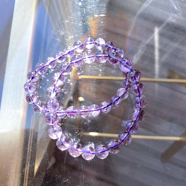 Glassy Amethyst 8mm Bracelet