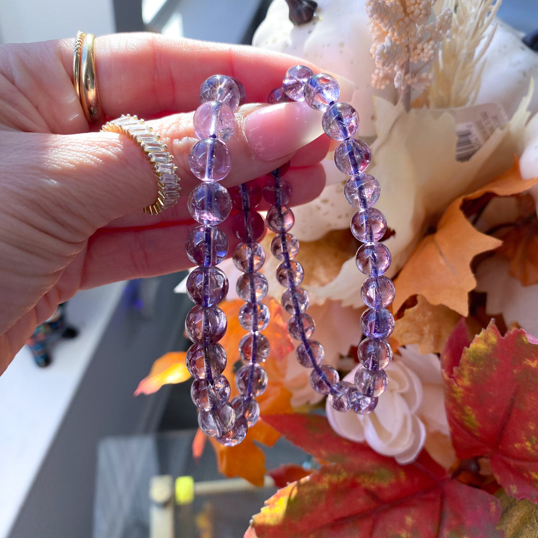Glassy Amethyst 8mm Bracelet