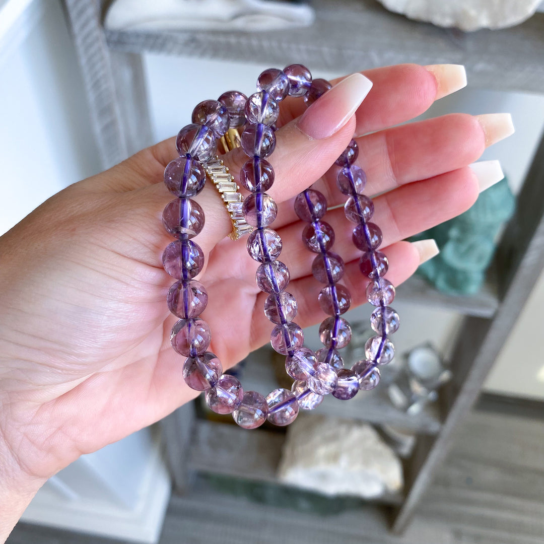 Glassy Amethyst 8mm Bracelet