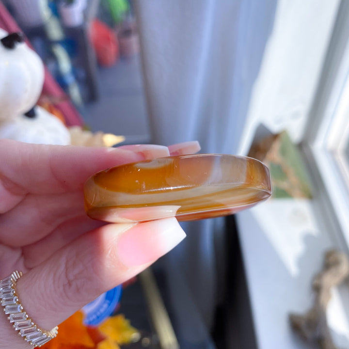 Translucent Flat Carnelian Palm 