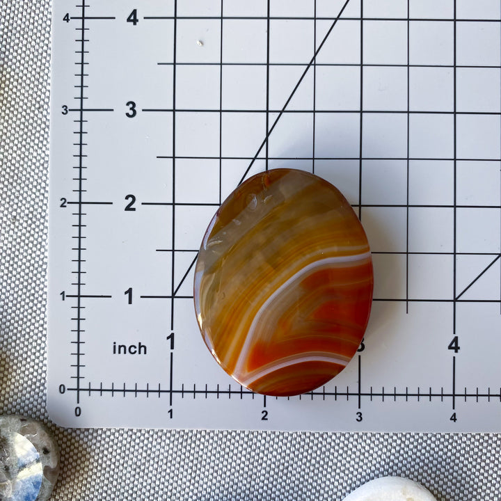 Translucent Flat Carnelian Palm 