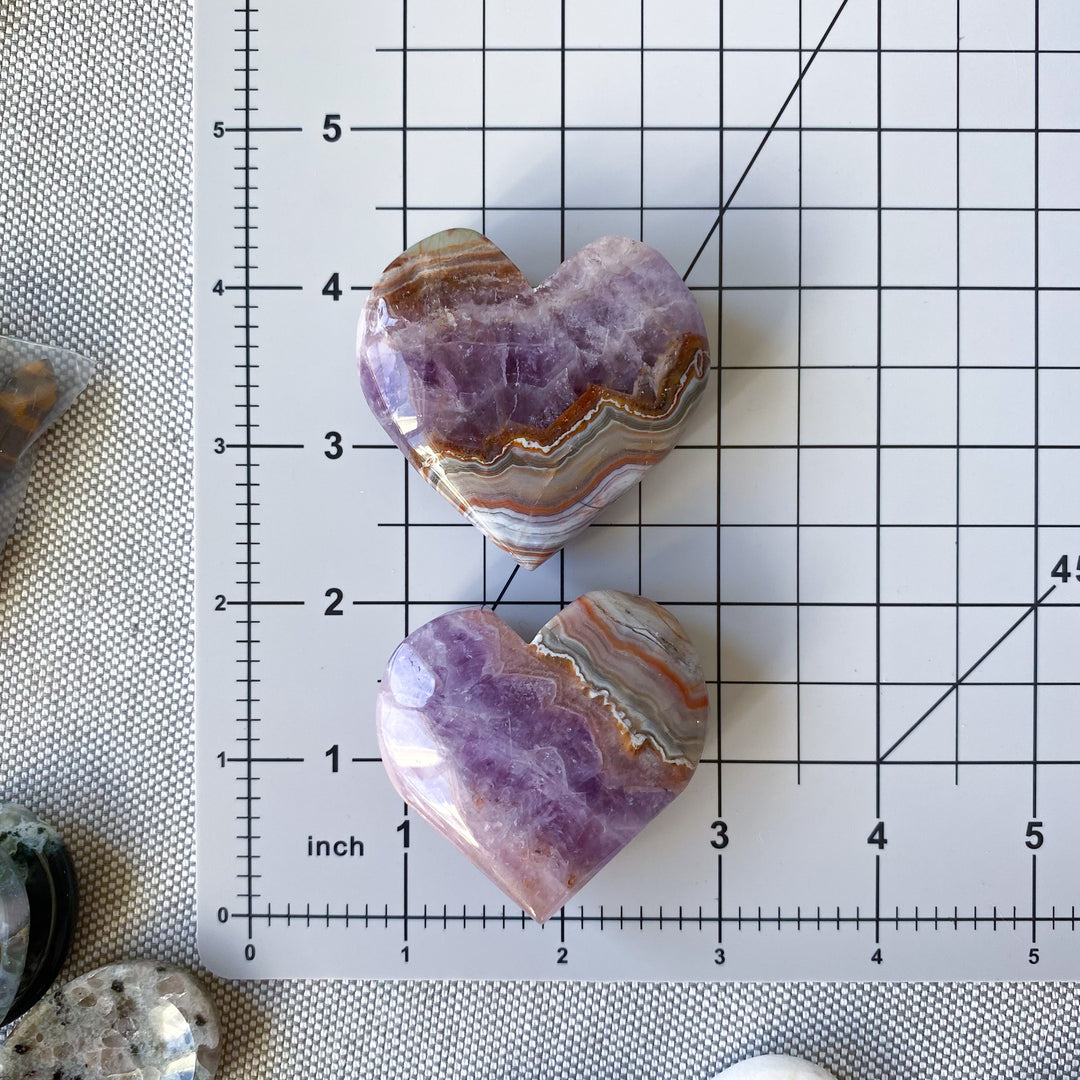 Amethyst and Agate Heart