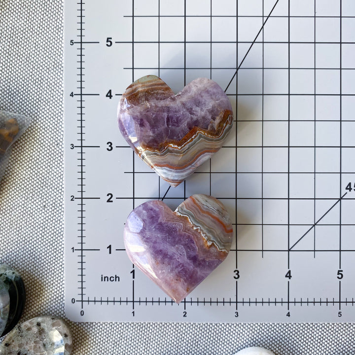 Amethyst and Agate Heart