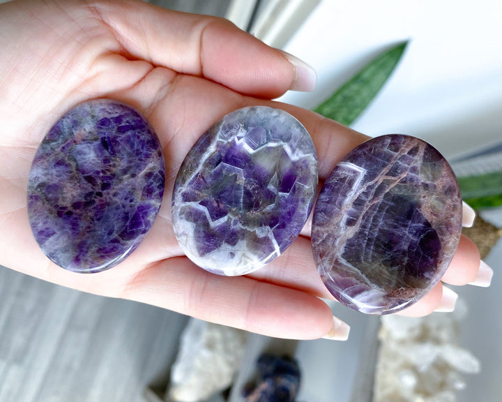 Jumbo Chevron, Dream Amethyst Worry Stone