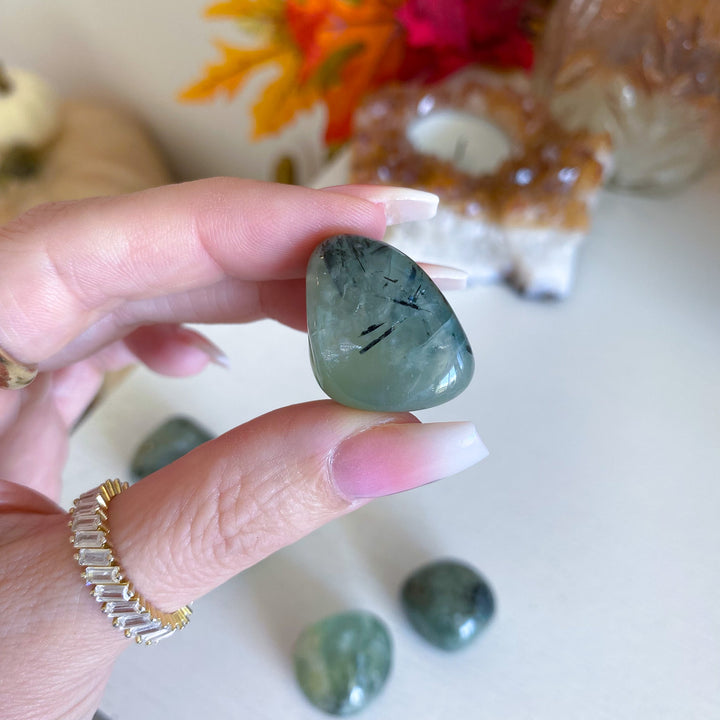 Prehnite with Epidote Tumble