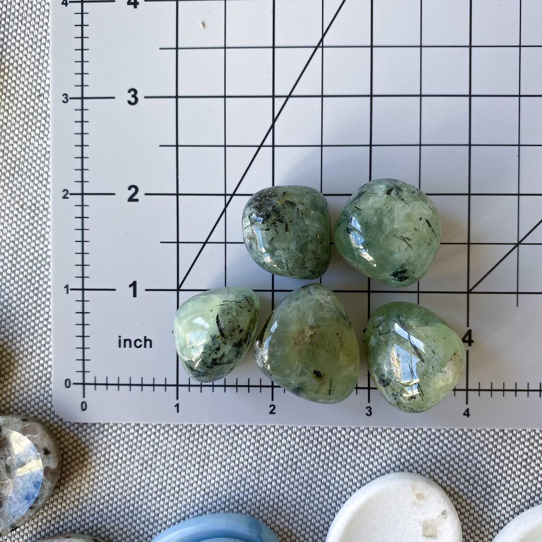 Prehnite with Epidote Tumble