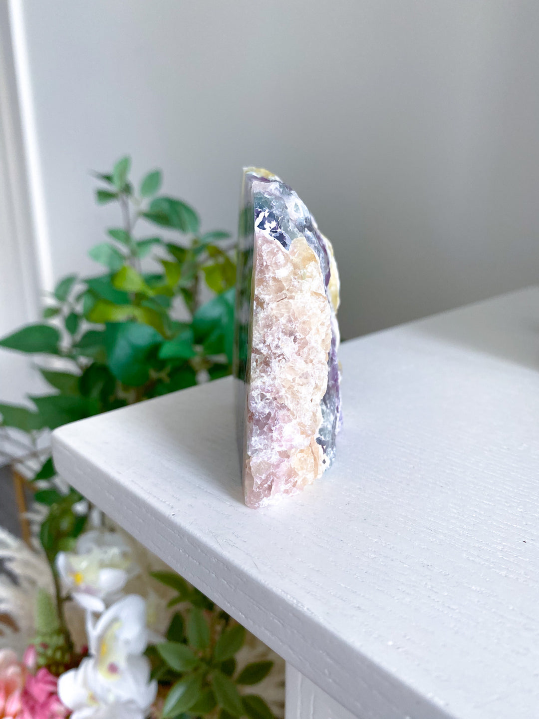 Polished Candy Rainbow Fluorite Slab 