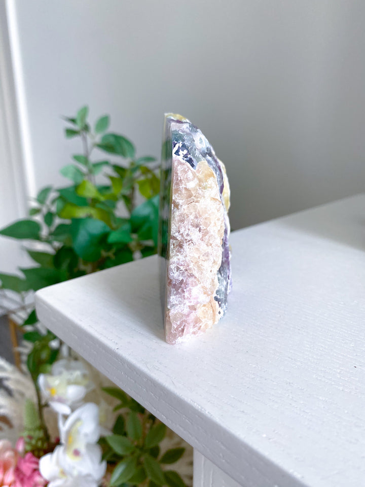Polished Candy Rainbow Fluorite Slab 