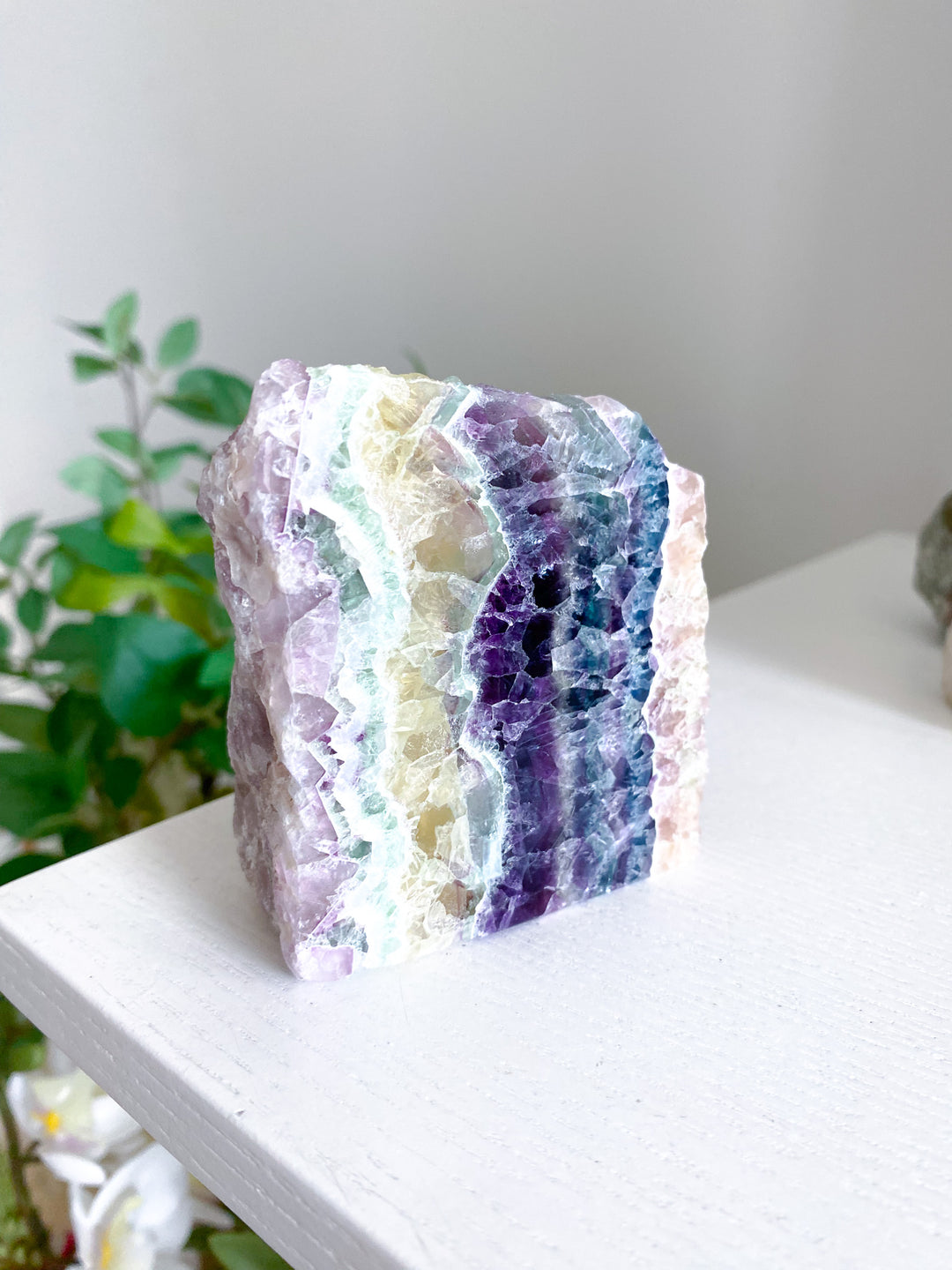 Polished Candy Rainbow Fluorite Slab 