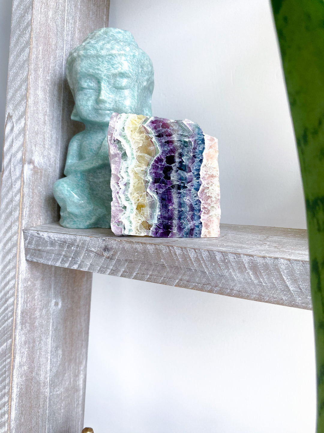 Polished Candy Rainbow Fluorite Slab 