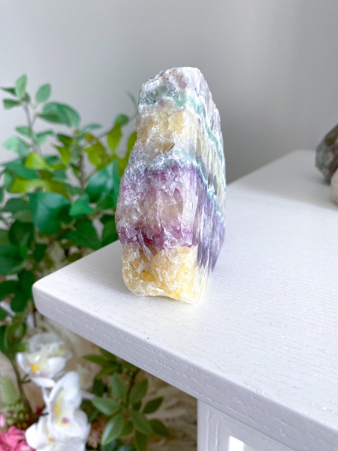 Polished Candy Rainbow Fluorite Slab 