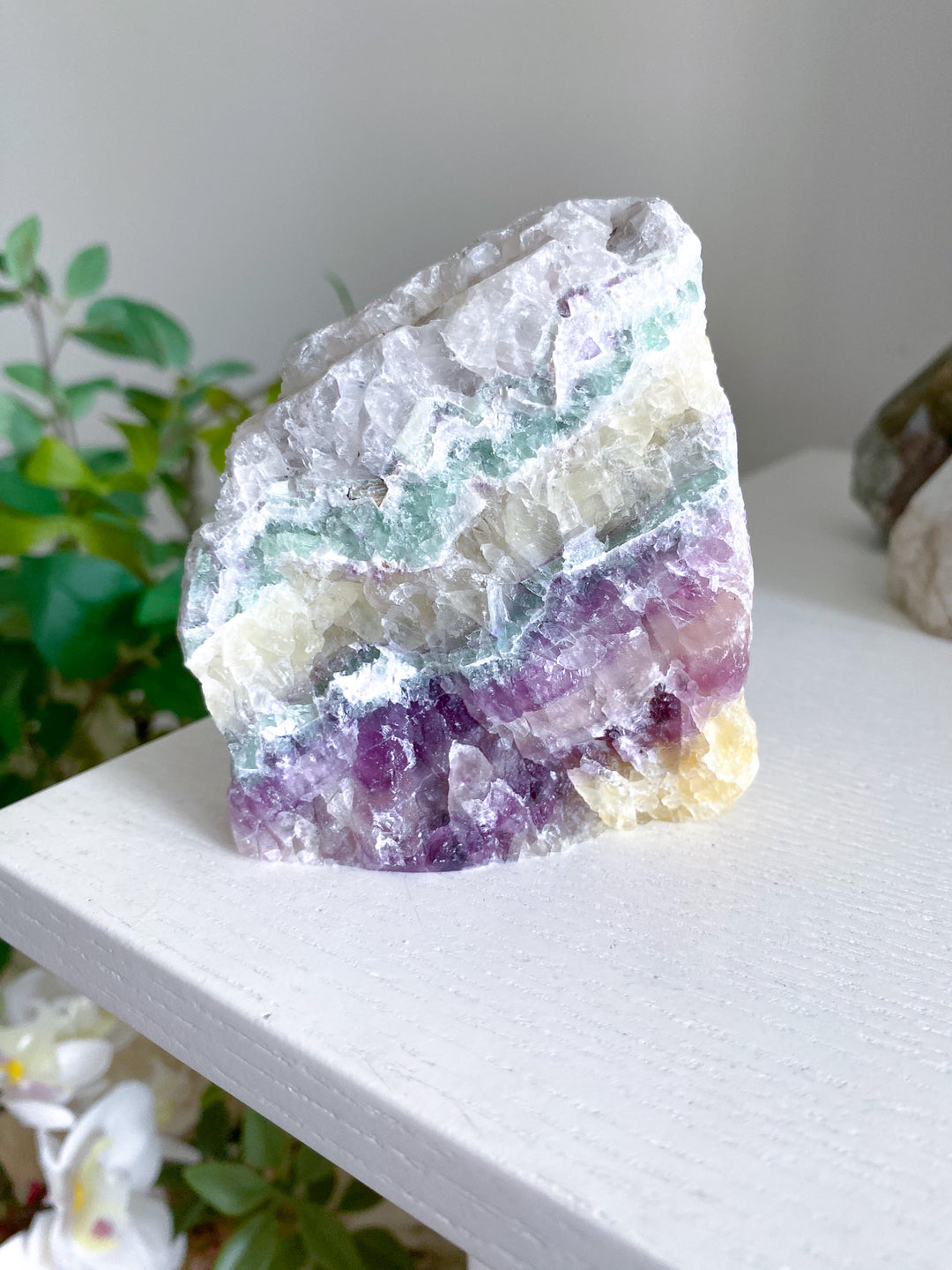 Polished Candy Rainbow Fluorite Slab 