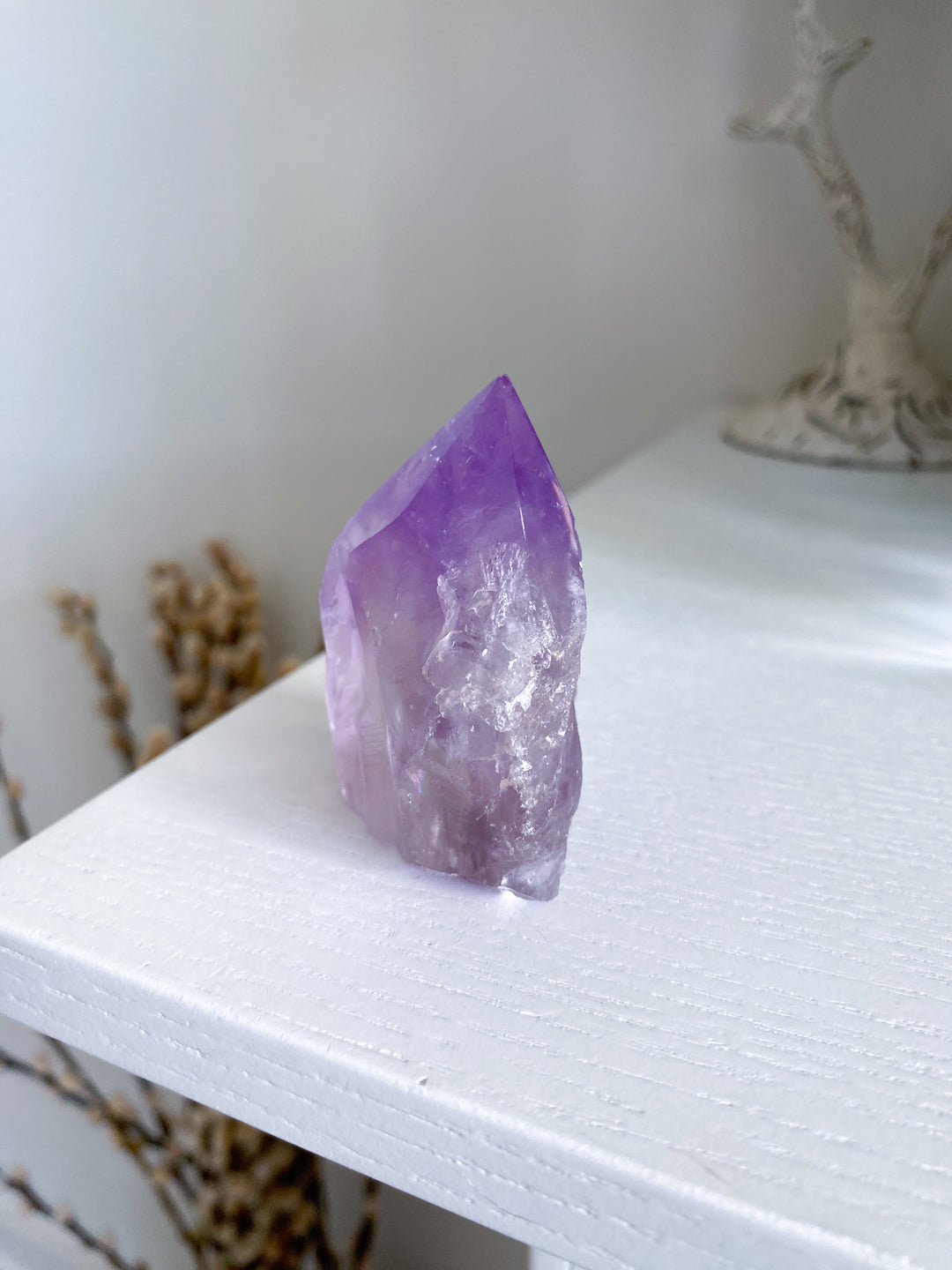 Chipped Tip Glassy Amethyst Top Polish Point #5