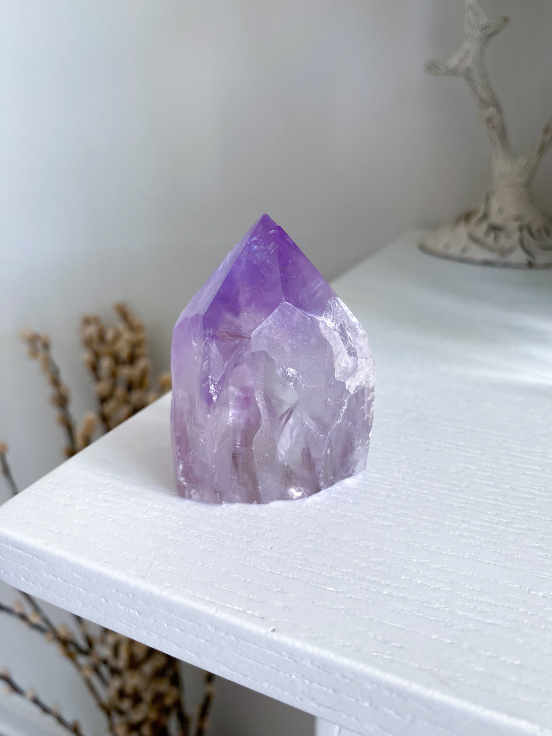Chipped Tip Glassy Amethyst Top Polish Point #5
