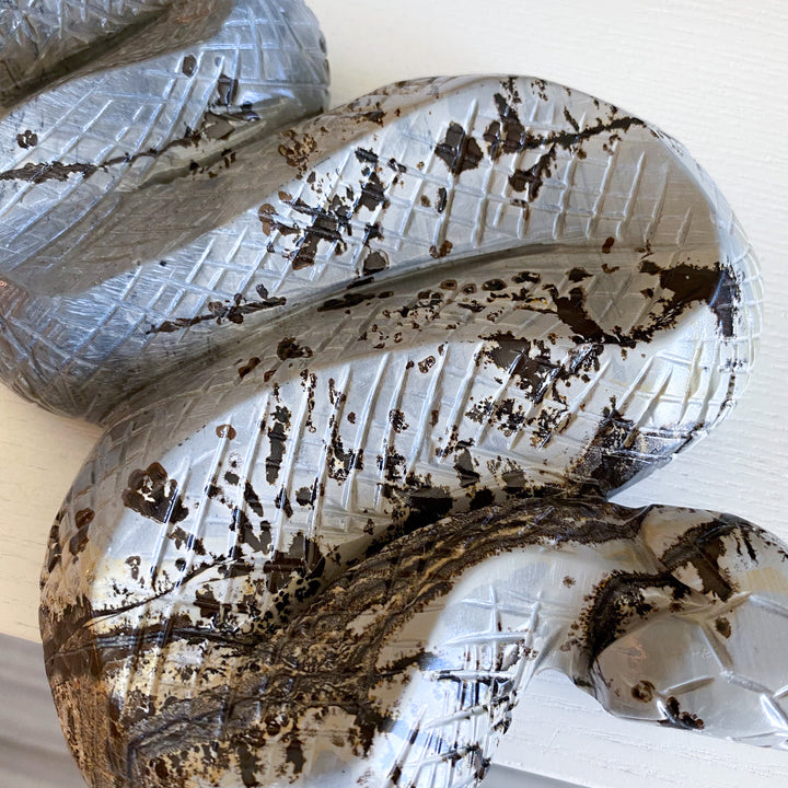 Large Picture Jasper Snake Carving