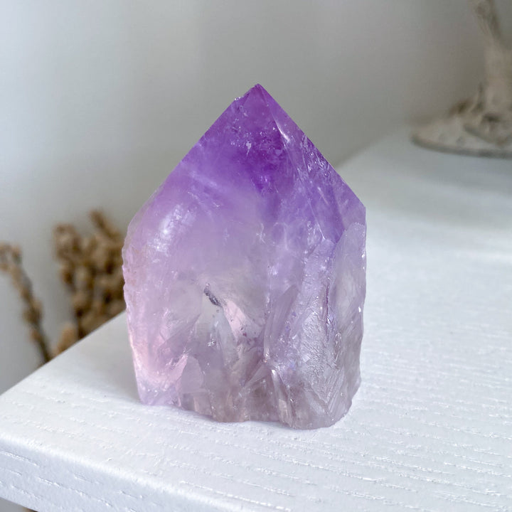 Chipped Tip Glassy Amethyst Top Polish Point #5