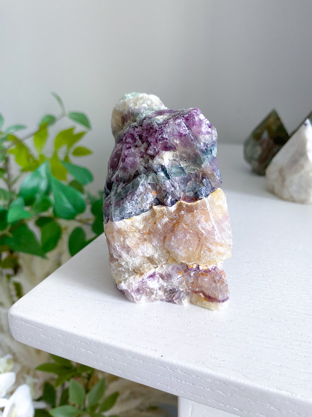 Polished Candy Rainbow Fluorite Slab 