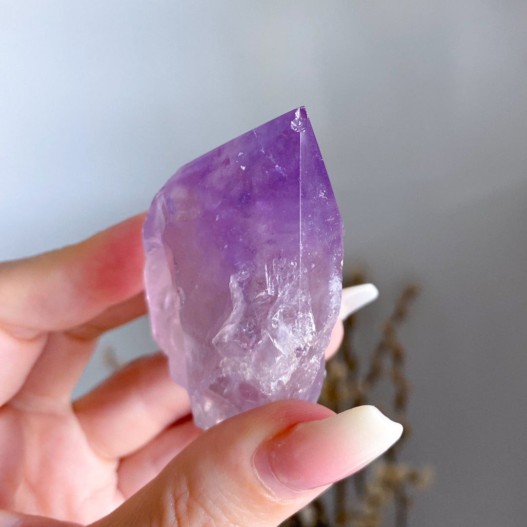 Chipped Tip Glassy Amethyst Top Polish Point #5
