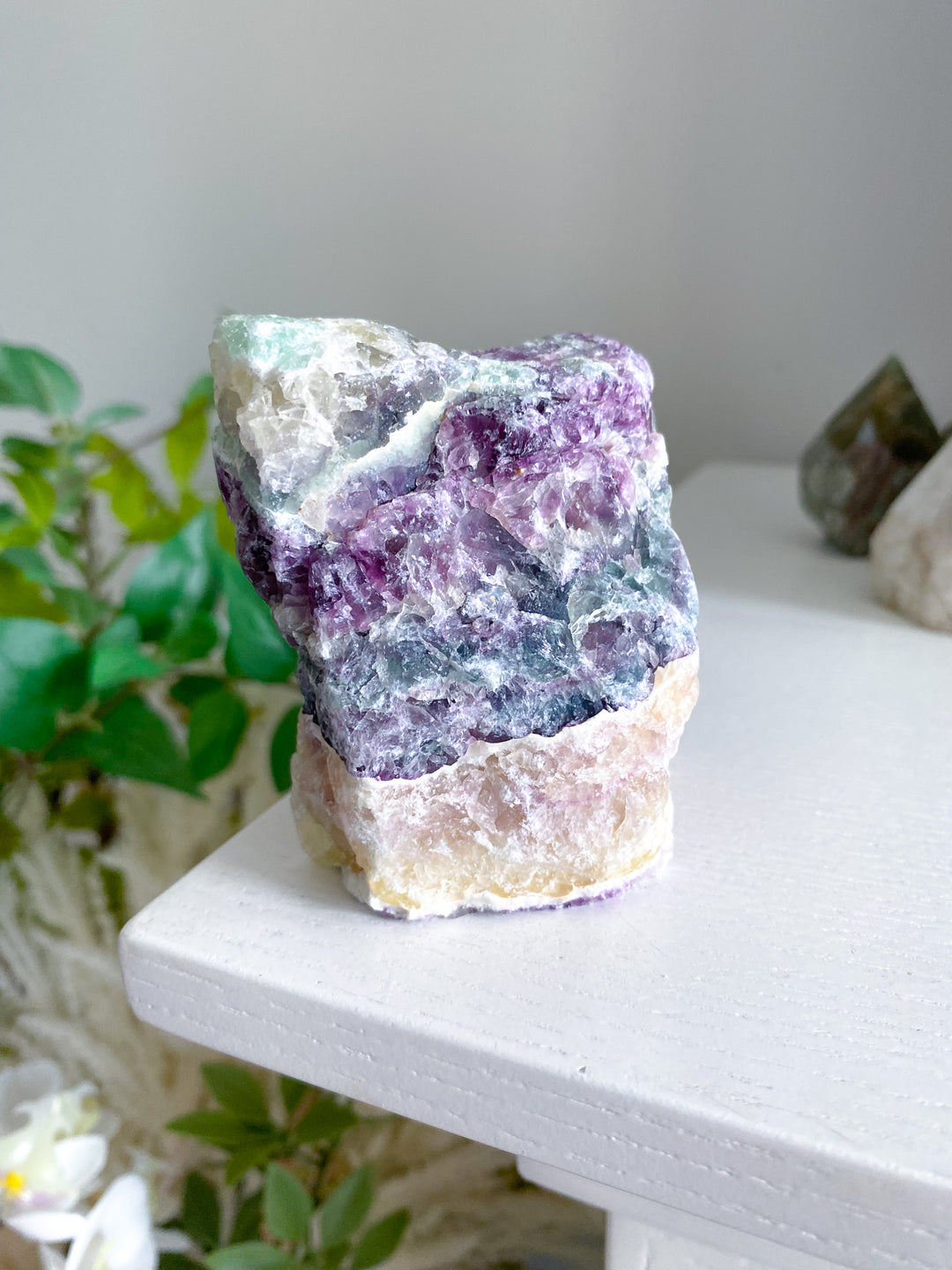 Polished Candy Rainbow Fluorite Slab 