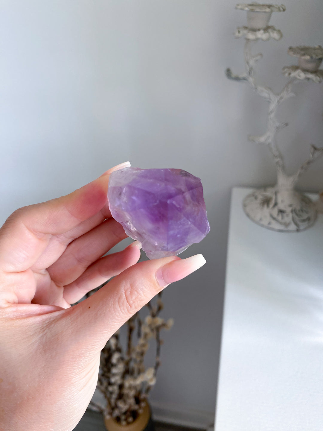 Chipped Tip Glassy Amethyst Top Polish Point #5