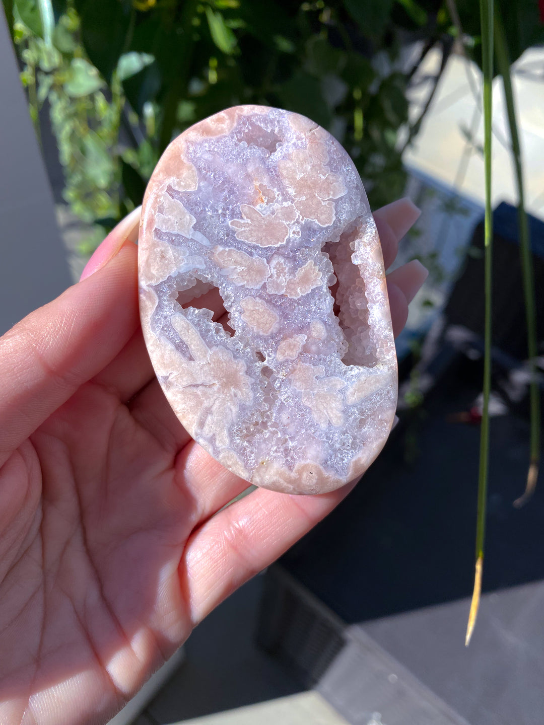 Druzy Pink Amethyst Palm #1