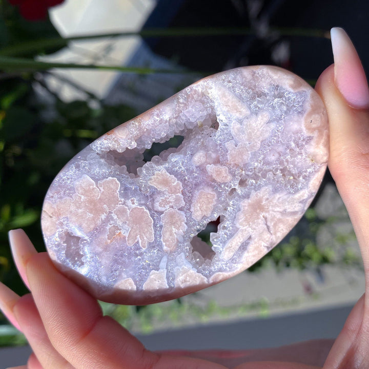 Druzy Pink Amethyst Palm #1