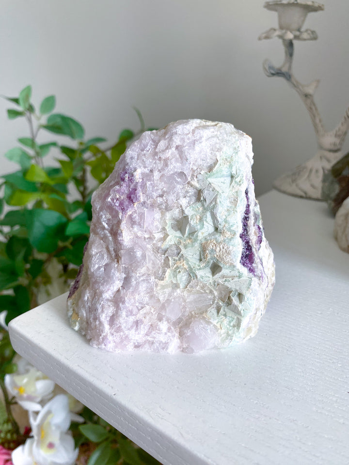 Purple Chevron Rainbow Fluorite Slab 