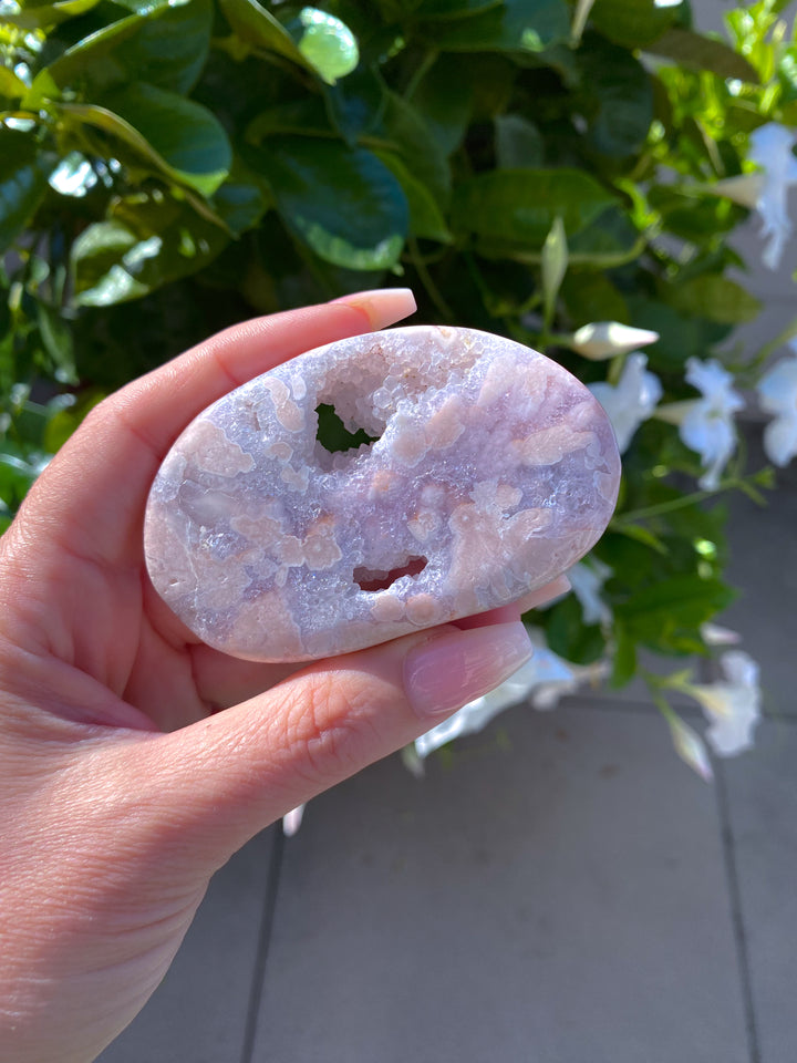 Druzy Pink Amethyst Palm #1