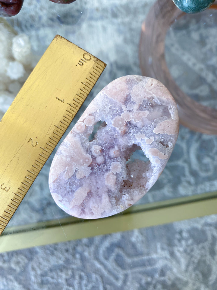 Druzy Pink Amethyst Palm #1