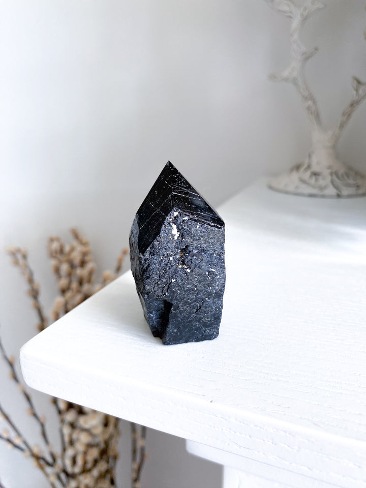 Black Tourmaline Top Polish Tower #6