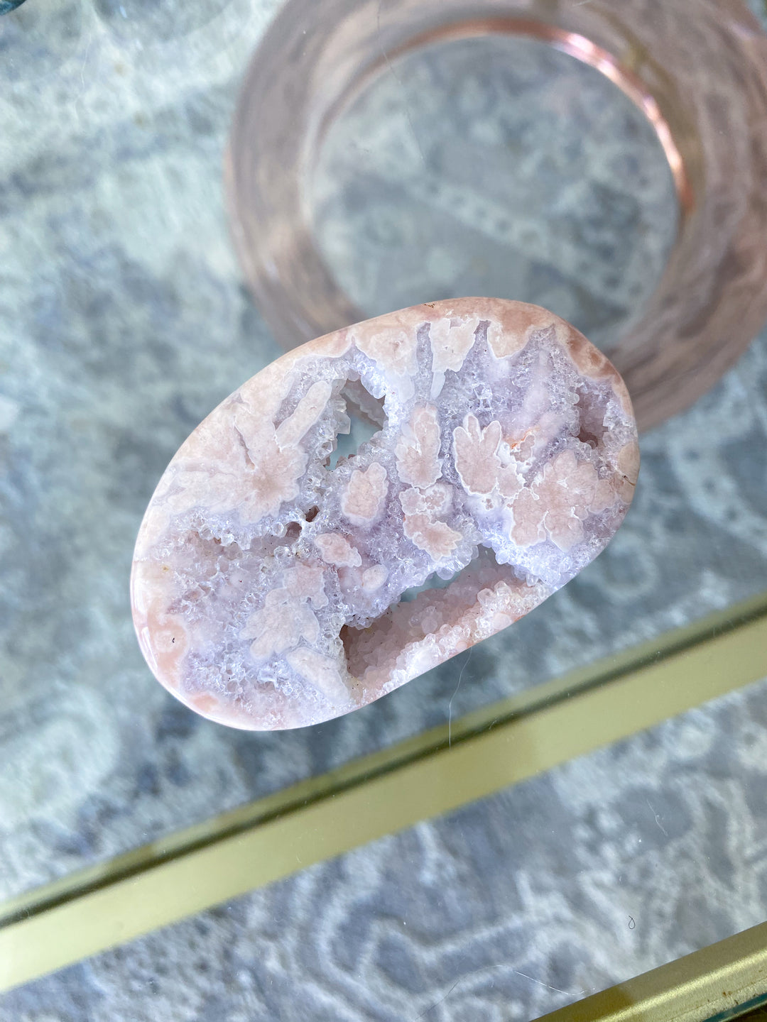 Druzy Pink Amethyst Palm #1