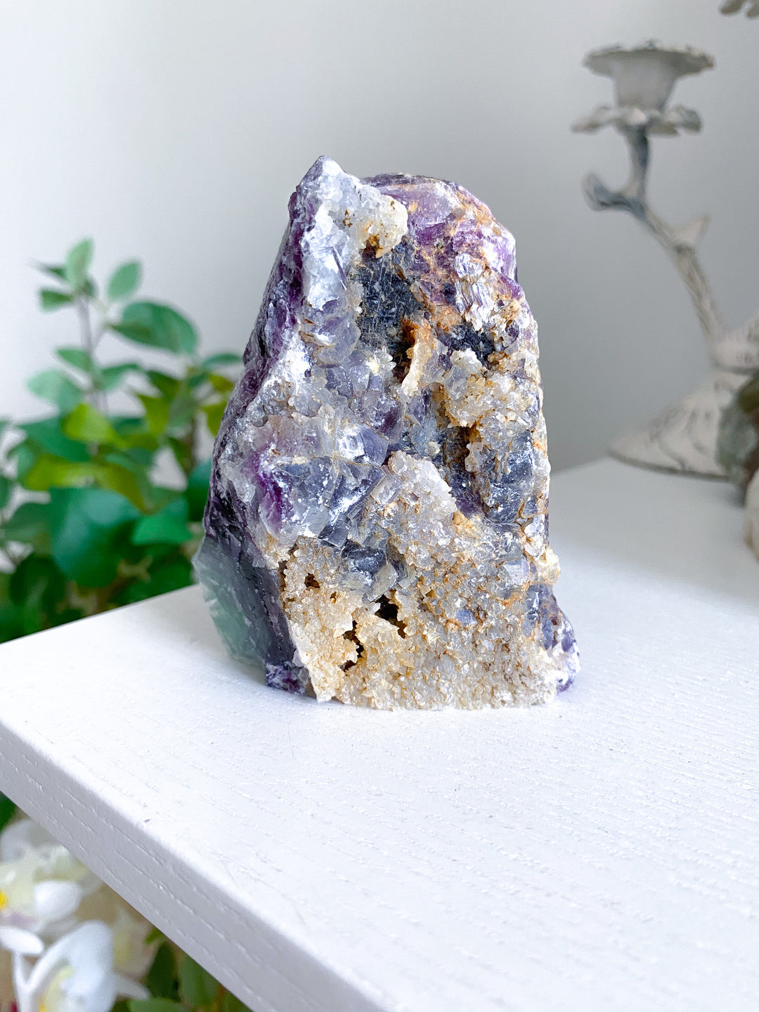 Green, Purple Fluorite Slab 